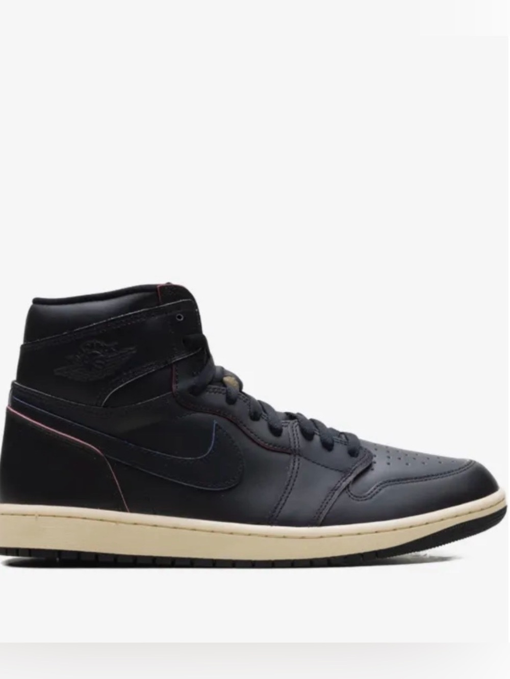 Jordan High-Top Sneakers in Black with Cream Sole